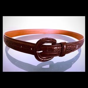 Ralph Lauren brown leather crocodile belt size M